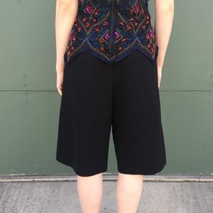 Vintage 1990's Black Flare Bermuda Shorts